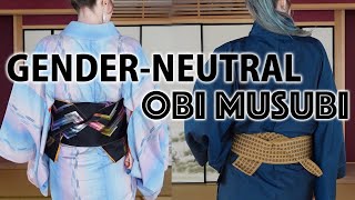 4 Gender-Neutral Obi Arrangements for Kimono