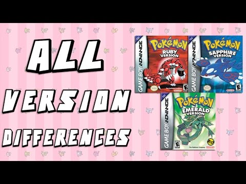 All Version Differences in Pokemon Ruby, Sapphire & Emerald