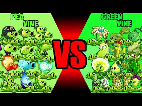 Team PEA VINE vs GREEN VINE - Who Will Win? - PvZ 2 Team Plant Vs Team Plant