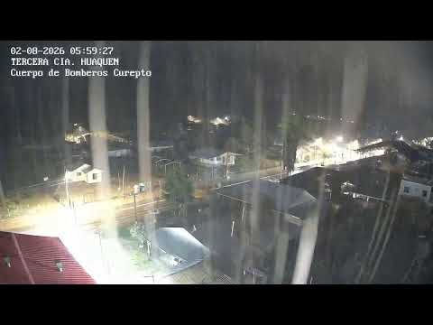 En Vivo / Live: Huequén, Curepto – Panoramic View from Firefighters Camera