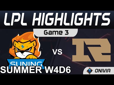 SN vs RNG Highlights Game 3 LPL Summer Season 2021 W4D6 Suning vs Royal Never Give Up by Onivia