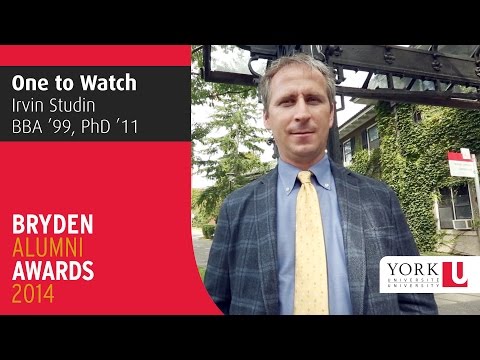 2014 Bryden Alumni Awards - Irvin Studin, BBA ‘99, PhD ’11 (One to Watch)