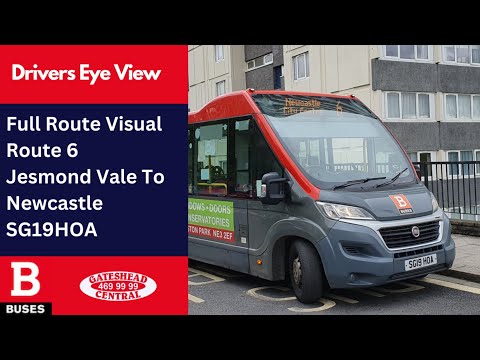 DEV: FULL ROUTE VISUAL | Nexus Bus Route 6 - Jesmond Vale to Newcastle | SG19HOA