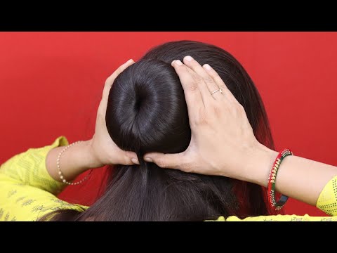 Wedding Juda Using Donut Bun | Easy Self Hairstyles For Ladies | Wedding Hairstyle 