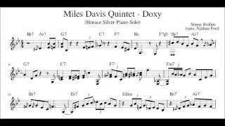 Miles Davis Quintet - Doxy [Horace Silver Piano Solo Transcription]