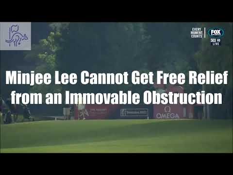 No Free Relief in the General Area from Immovable Obstruction on Line of Play - Golf Rules