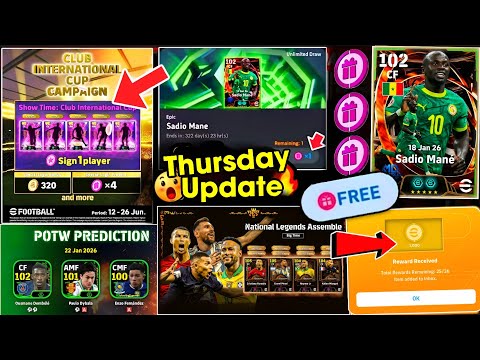 🎁 Thursday Update Leaks! New Campaign + Premium Club Pack + Free Epic & Showtime | eFootball 2026