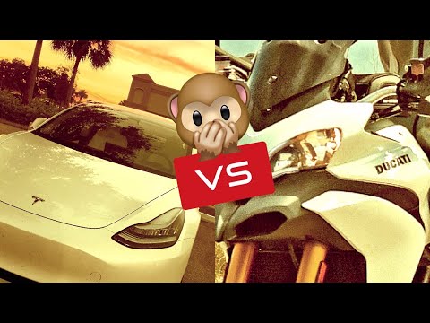 Tesla Model 3 vs Ducati (No Way!)