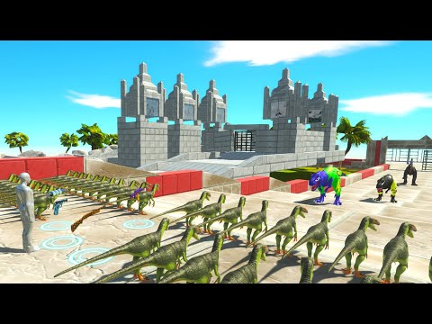 DEINONYCHUS and FPS AVATAR RESCUE MISSION CASTLE DEATH RUN - Animal Revolt Battle Simulator
