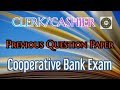 CLERK CASHIER Previous Question Paper Cooperative Bank Exam 7