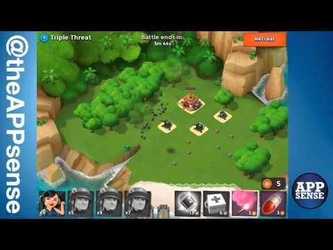 Triple Threat (9) Single Player Island - Boom Beach Walkthrough