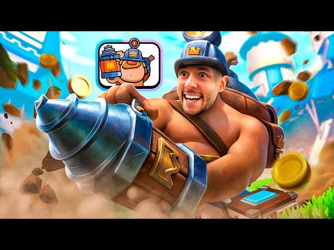PLAYING WITH THE NEW CHAMPION *GREAT MINER* IN CLASH ROYALE! - TheGrefg