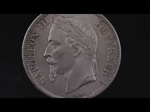 France, Napoleon III, 5 Francs, 1863, Paris, Silver, MS(64), Gadoury:739