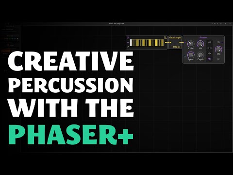 Pinging the Phaser+ for creative percussion in Bitwig