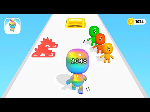 숫자를 합체하며 큰 수로 달려요! Man Runner 2048 Game