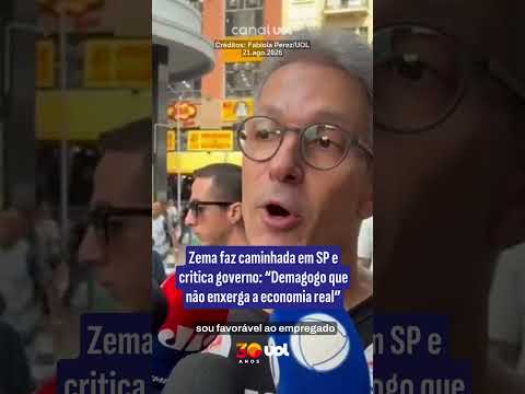 Zema faz caminhada em SP e critica governo: ‘Demagogo que não enxerga a economia real’; veja vídeo
