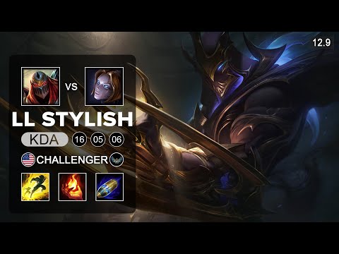 LL Stylish Zed vs Orianna Mid - NA Challenger - Patch 12.9 Season 12