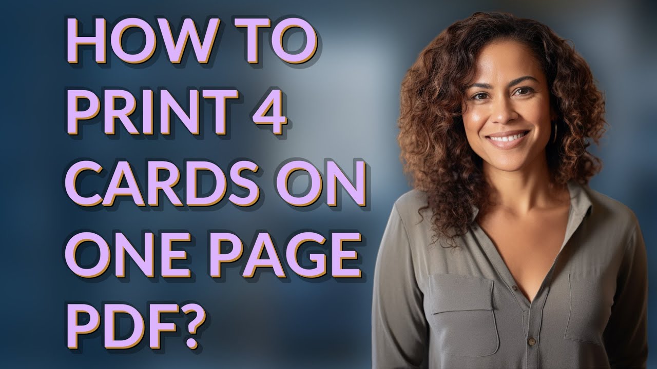 How to Print 4 cards on one page PDF?
