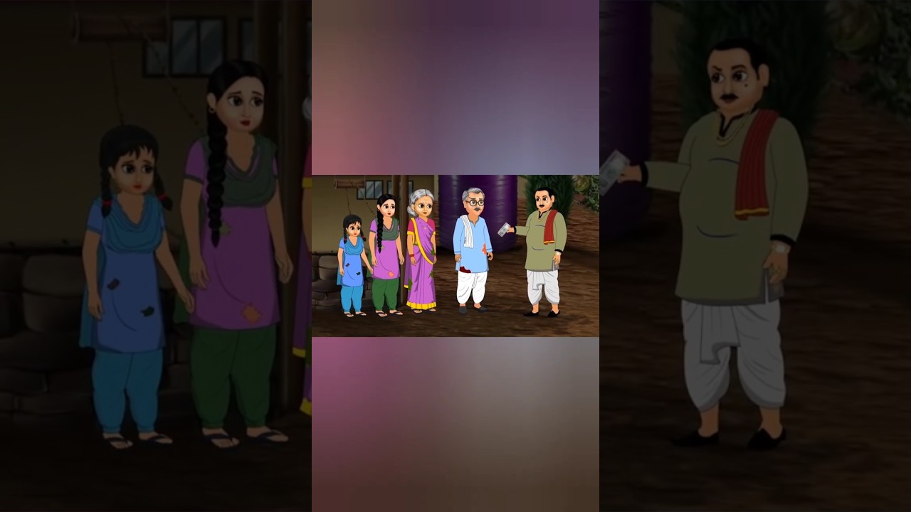 गरीब बेटी का अमीर ससुराल - एक सबक | Hindi Kahani | Emotional Story #trending #cartoonstory #shorts