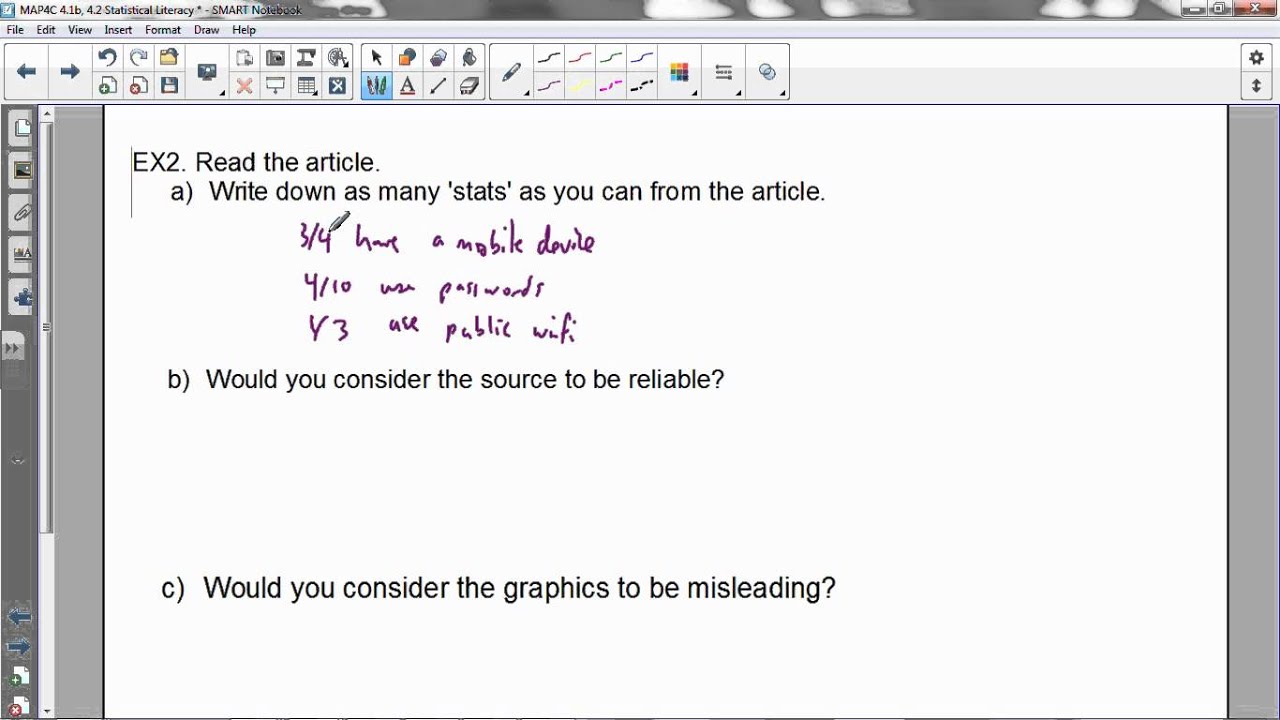 MAP4C 4 2 Statistical Literacy