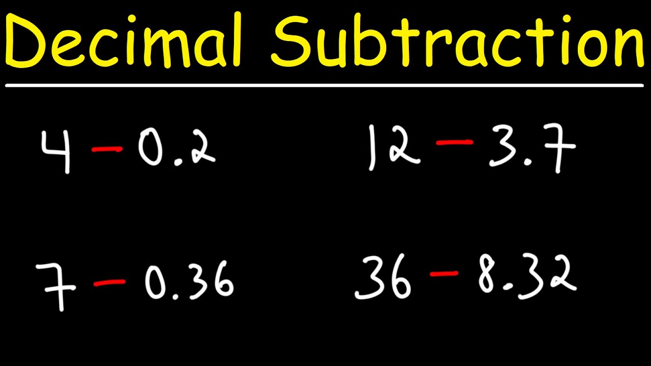 How To Subtract Decimals from Whole Numbers