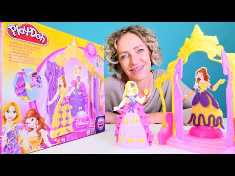 PlayDoh Video mit Nicole - Kleider für die Disney Prinzessinnen - Spielzeugvideo für Kinder