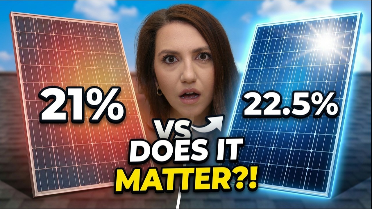 Solar Panel Efficiency Explained (22% vs 21% — Does It Really Matter?)