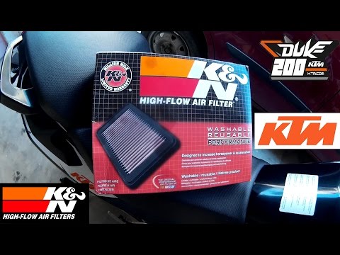 KTM Duke 125 200 390 K&N Air Filter Unboxing | Installation | Sound Test