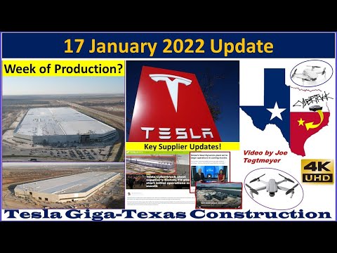 Tesla Gigafactory Texas 17 January 2022 Cyber Truck & Model Y Factory Construction Update (07:45AM)