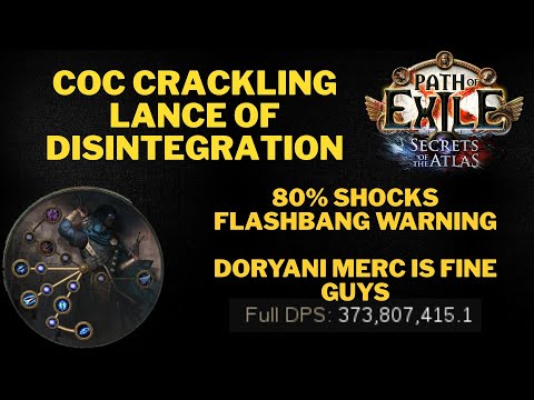 POE 3.26 COC Crackling Lance of Disintegration & Shock Nova VS the world