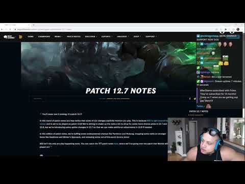 Tyler1 Reacts to 12.7 LoL Patch Notes