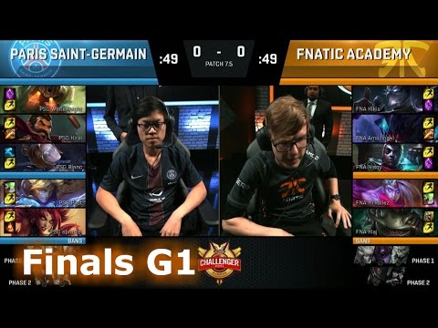 Paris Saint-Germain vs Fnatic Academy | Game 1 Finals S7 EUCS Spring 2017 | PSG vs FNA G1 1080p