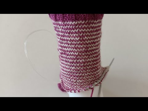 GumGum-Socken mit der Rundstricknadel stricken - einfaches Ringelmuster für Socken 🧦 (#15)