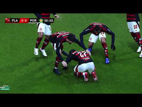 FLAMENGO 2 X 3 PORTUGUESA  JOGO DE HOJE ASSISTA AGORA   PES2021 GAMEPLAY