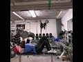 61kgs (135 pounds) Dumbbell press 10 reps for 5 sets with legs up