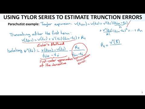 Numerical Methods Lec09 Ch04 Truncation Errors5 Taylor Series for Truncation Error