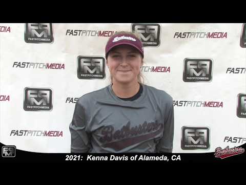 2021 Kenna Davis Committed to Willamette University Pitcher  Softball Skills Video Batbusters Gomes