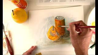Revive Dried up Watercolors  - Painting a still-life