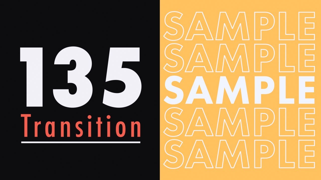 トランジションプリセット 135種類サンプル