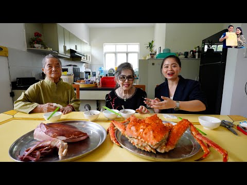 Bữa ăn Đặc Biệt chưa từng có Cua Hoàng Đế cùng Ông Bà 96 tuổi Việt Kiều Pháp Khán giả kênh Phạm Dũng