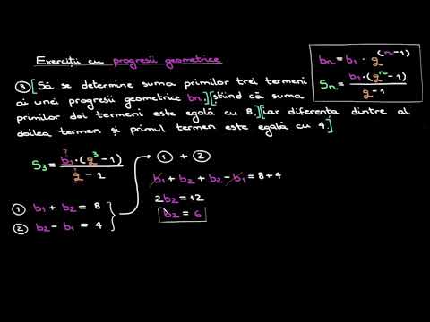 Progresia geometrică - exerciții