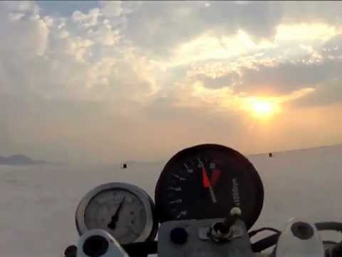 Randy Nelson's CX500 Landspeed Record Breaking Run (Bonneville Aug 2012)
