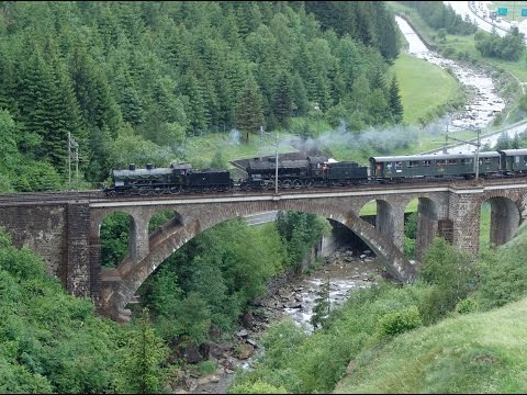 125 YEARS GOTTHARDBAHN - Steam trains and more - Mythos Gotthard Railway - Best GB Steam on YouTube