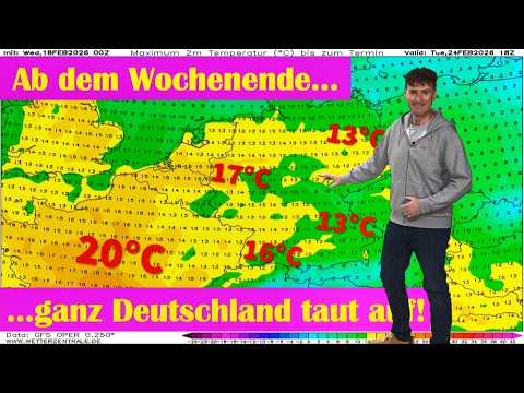 Erst Schneechaos, dann wärmste Wetterphase des Winters: Modelle sehen Spitzenwerte nahe 20°C!