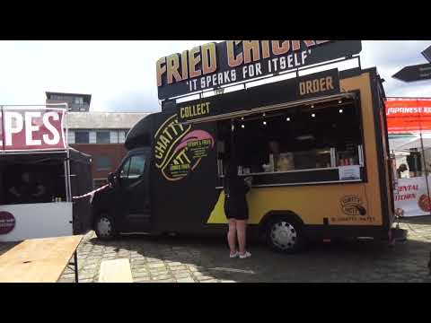 Sheffield city centre canal basin Saturday/Sunday Quayside market tour
