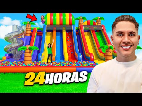 Pasamos 24 Horas en Inflables Gigantes con Juanito y Kima 