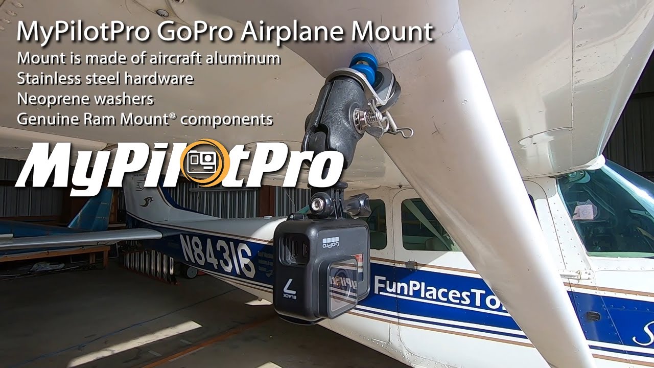 Aviation Vans RV Aircraft MyPilotPro Swivel GoPro Airplane Mount