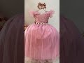 Vestido Infantil Longo Rose C/ Apliques e Renda Damas Festas