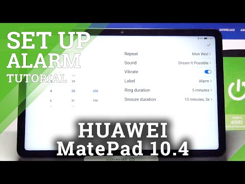 How to Set Up Alarm Clock in HUAWEI MatePad 10.4 – Add Alarm