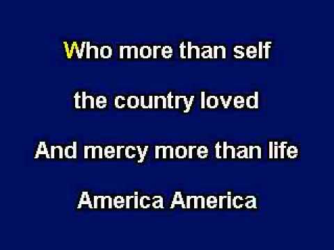 America The Beautiful, Patriotic Music, Karaoke Video with on screen lyrics